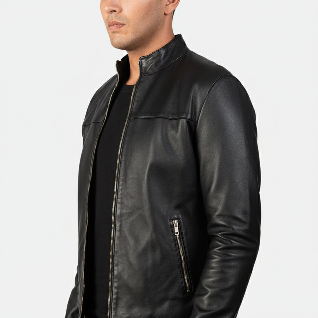 Adornica Black Biker Leather Jacket
