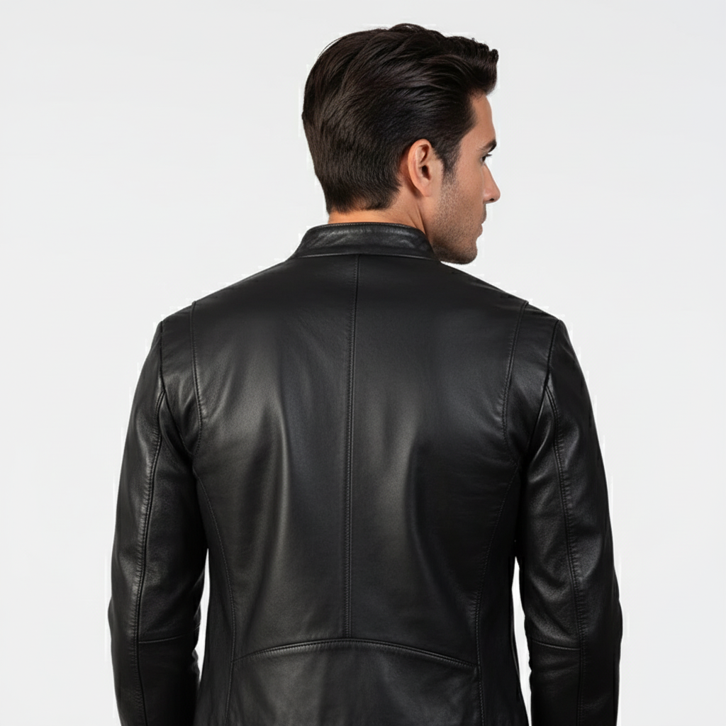 Adornica Black Biker Leather Jacket