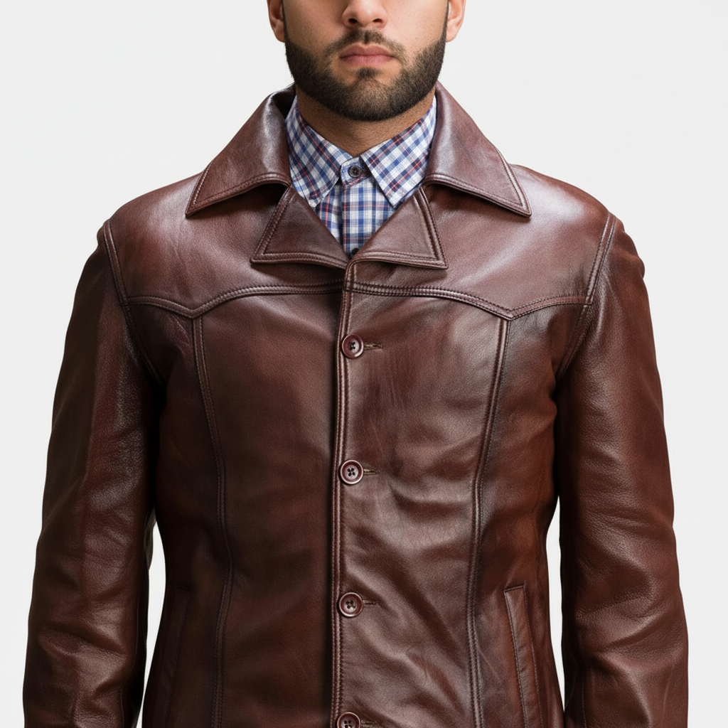 Vincent Alley Brown Leather Jacket