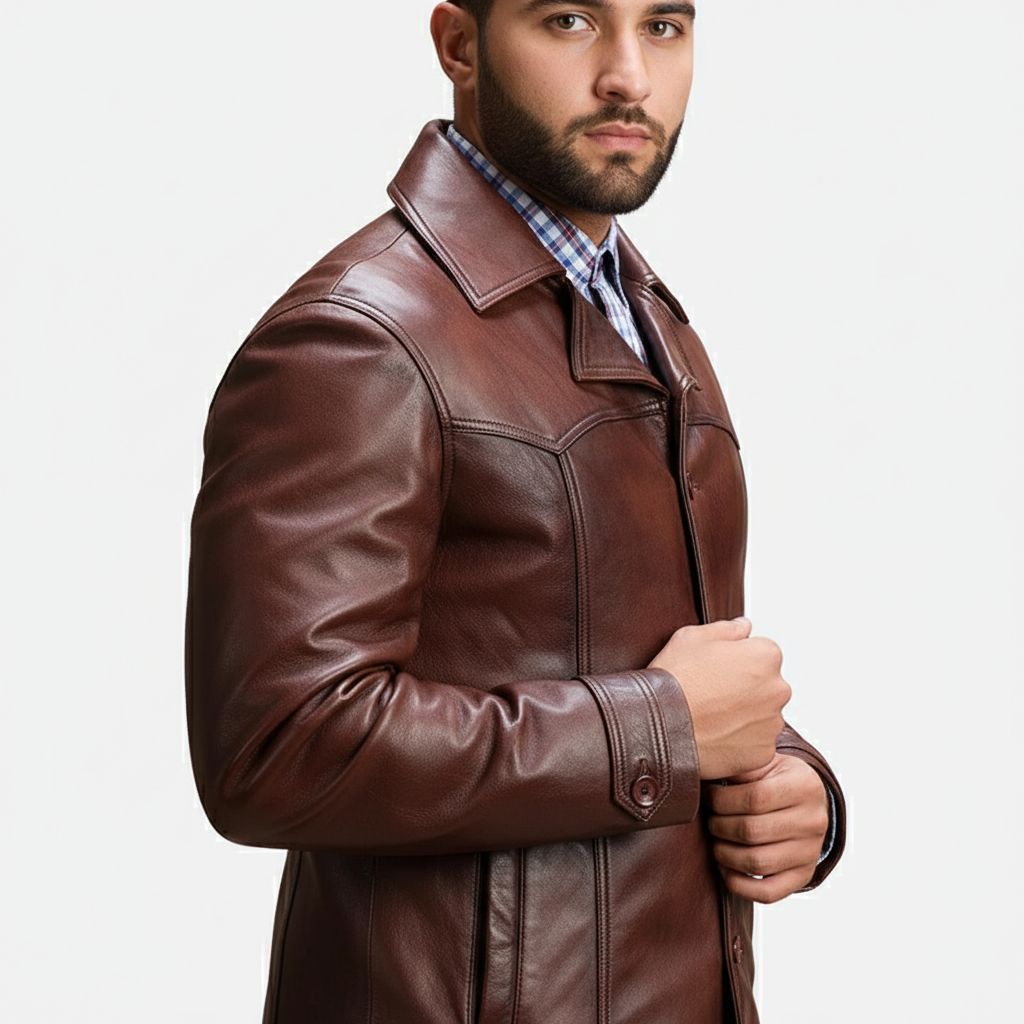 Vincent Alley Brown Leather Jacket