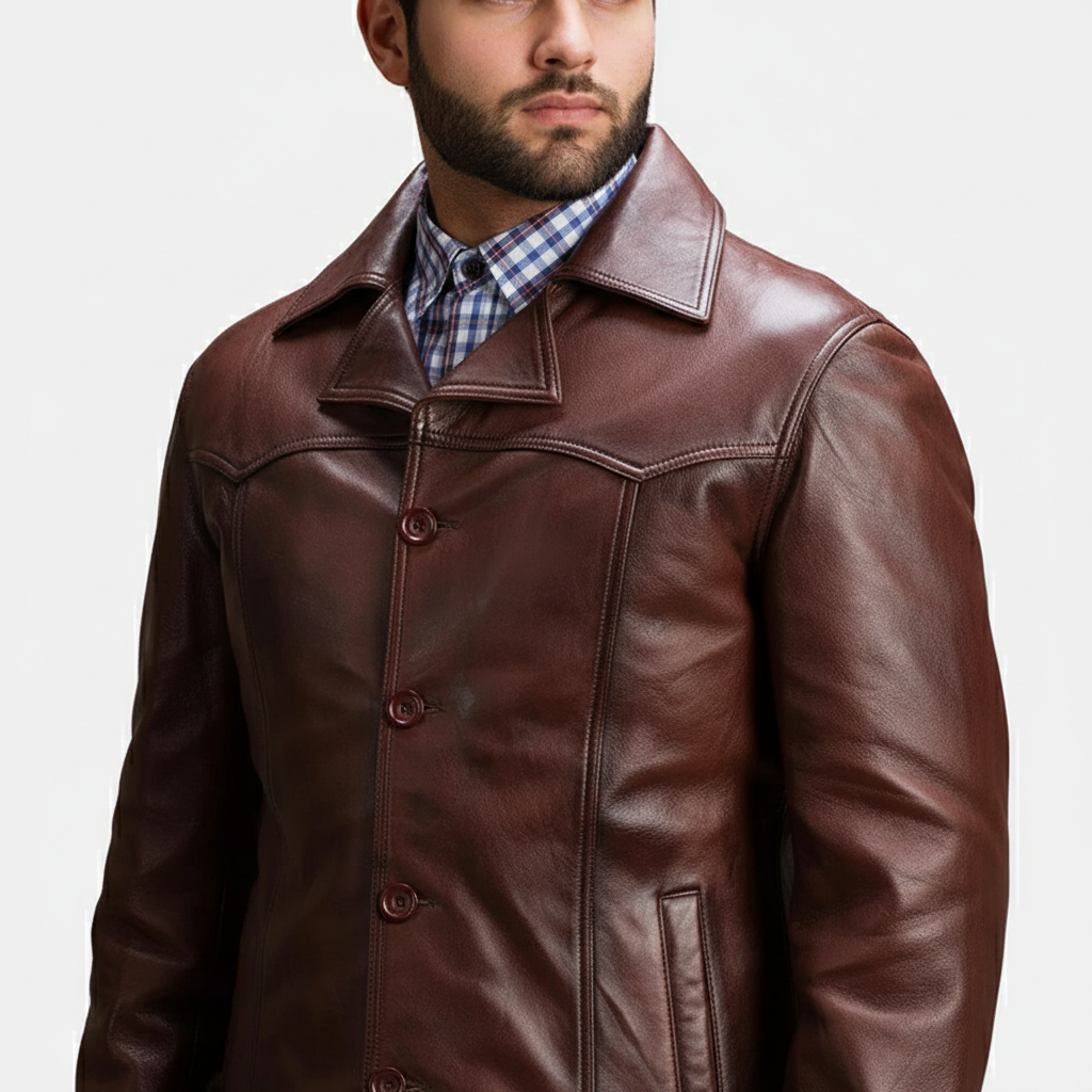 Vincent Alley Brown Leather Jacket