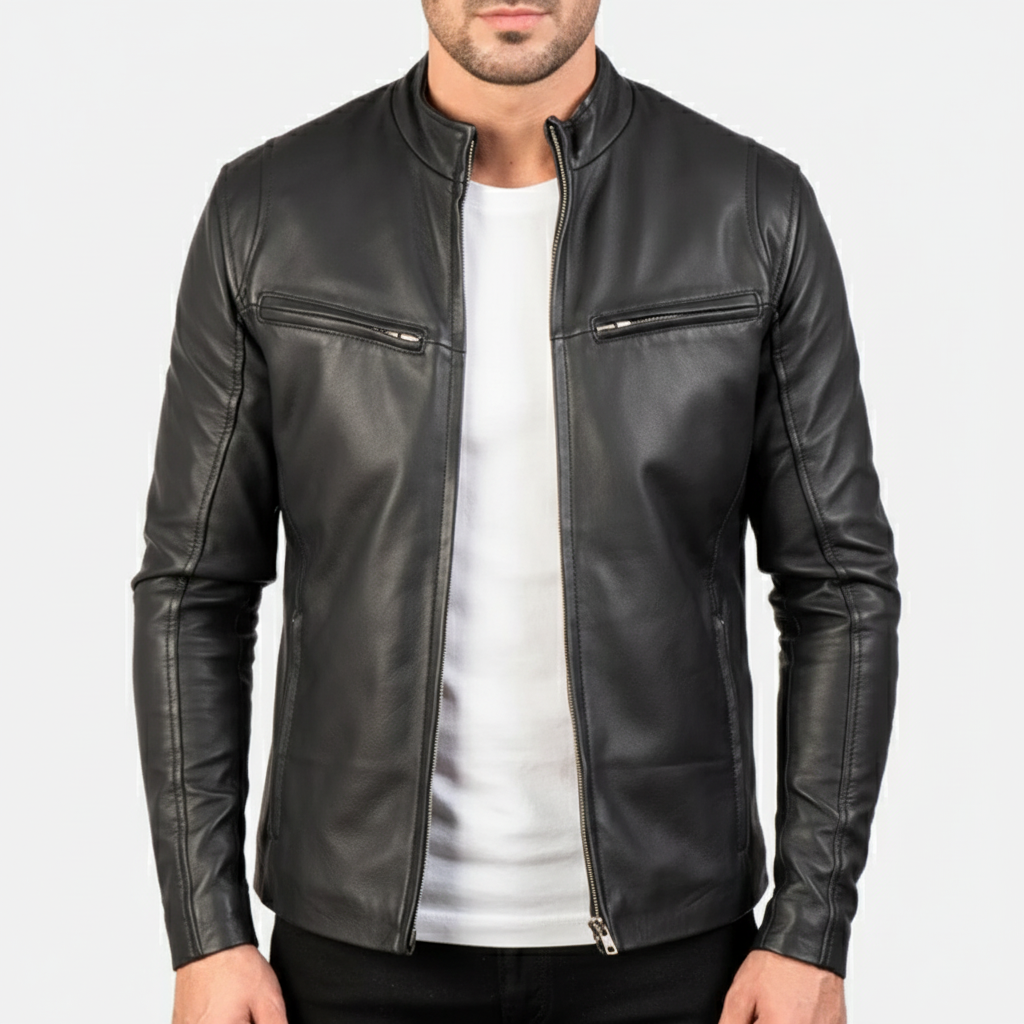 Ionic Black Leather Jacket