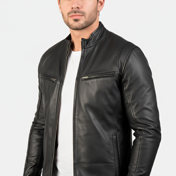 Ionic Black Leather Jacket
