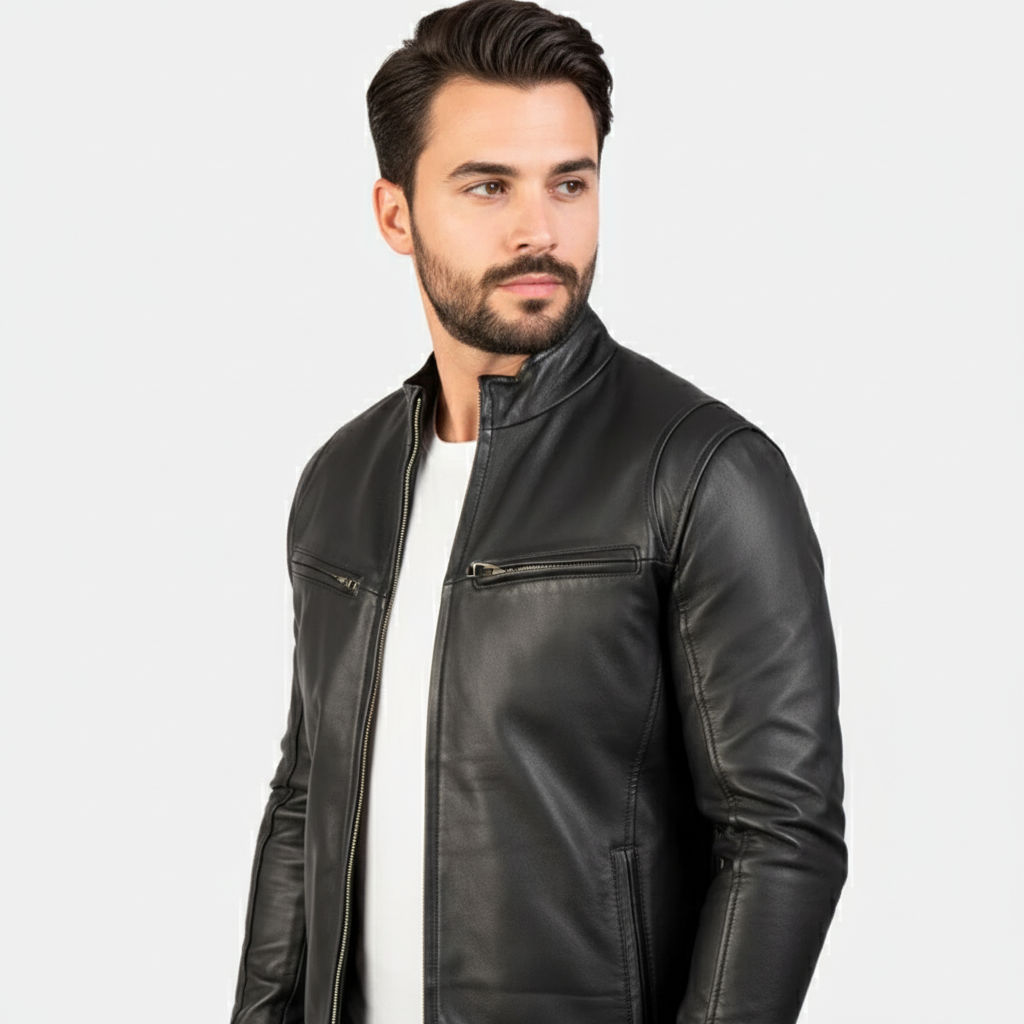 Ionic Black Leather Jacket