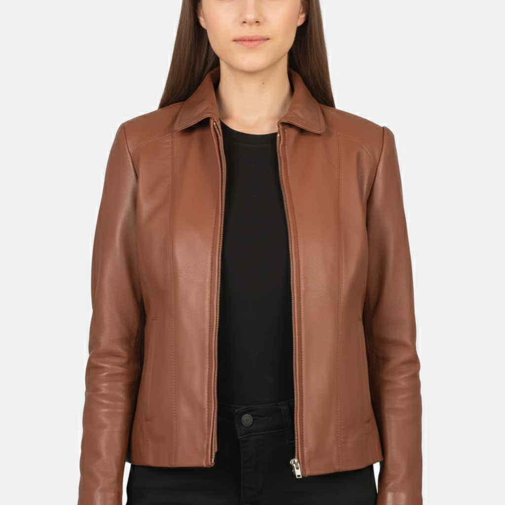 Colette Brown Leather Jacket