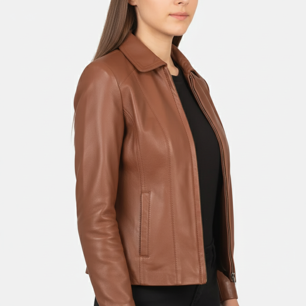 Colette Brown Leather Jacket