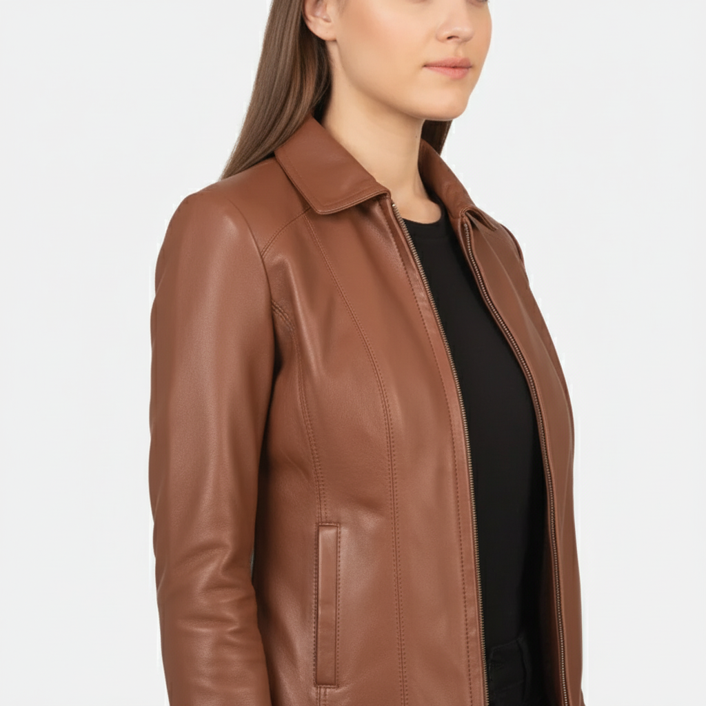 Colette Brown Leather Jacket