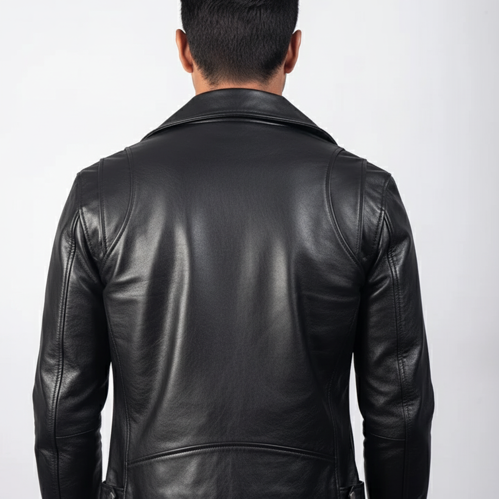 Noah Black Leather Biker Jacket