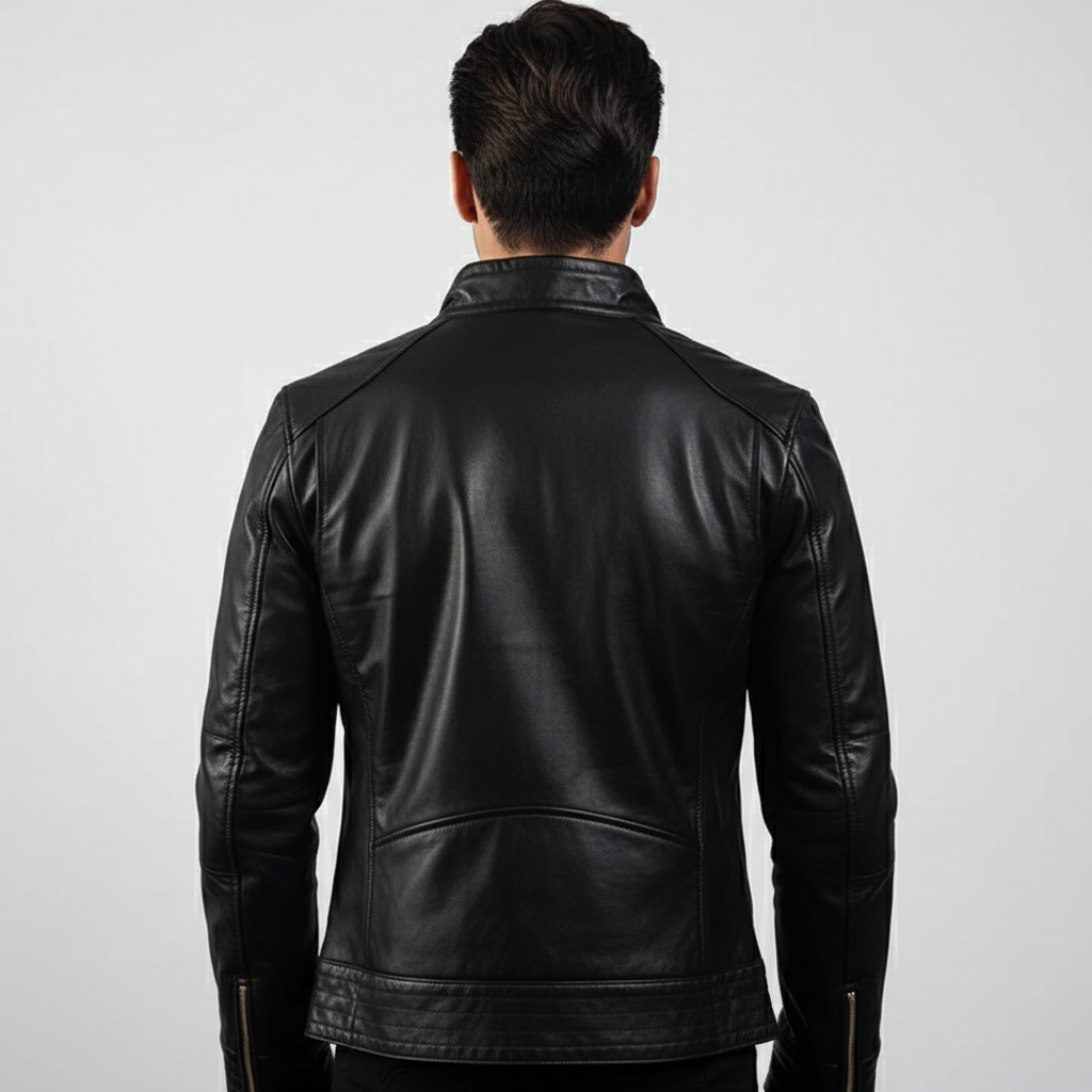 Legacy Black Leather Biker Jacket