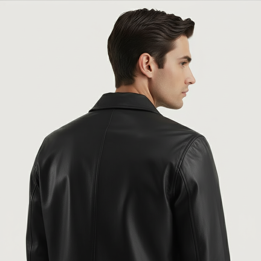 Urban State Black Leather Coat